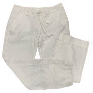 J crew white linen pants